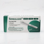 Semaglutide 4mg Semalgid dobozos kiszerelés előretöltött injekciós toll formában, 0.25 mg, 0.5 mg és 1 mg jelöléssel.